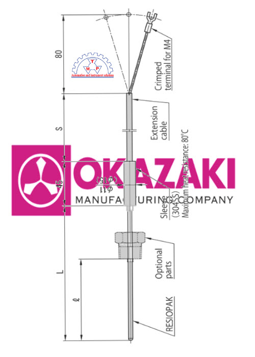 Pt100 Temperature Sensor R35 OKAZAKI